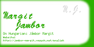 margit jambor business card