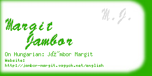 margit jambor business card